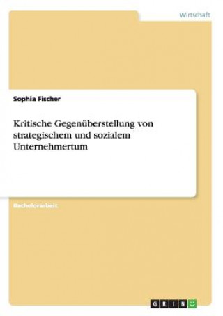 Könyv Kritische Gegenüberstellung von strategischem und sozialem Unternehmertum Sophia Fischer