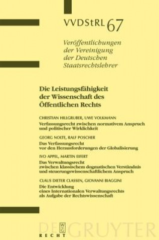 Kniha Leistungsfahigkeit der Wissenschaft des OEffentlichen Rechts Christian Hillgruber