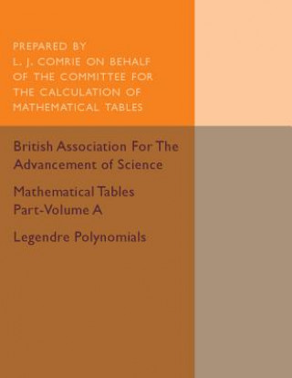 Carte Mathematical Tables Part-Volume A: Legendre Polynomials Prepared by The Committee For The Calculation of Mathematical Tables