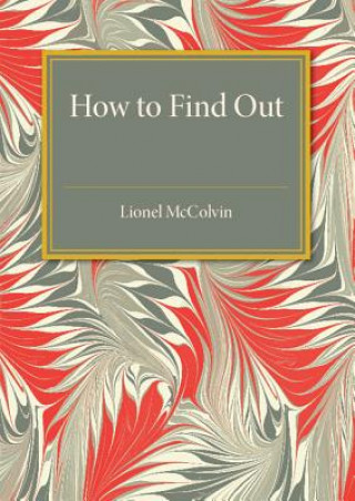 Book How to Find Out Lionel McColvin