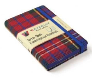 Carte Waverley (M): MacPherson Red Tartan Cloth Commonplace Notebook Waverley Scotland