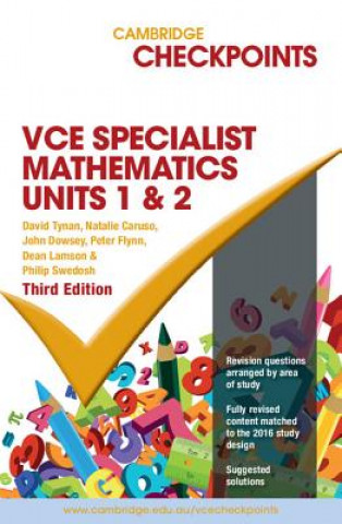 Knjiga Cambridge Checkpoints VCE Specialist Maths Units 1&2 David Tynan