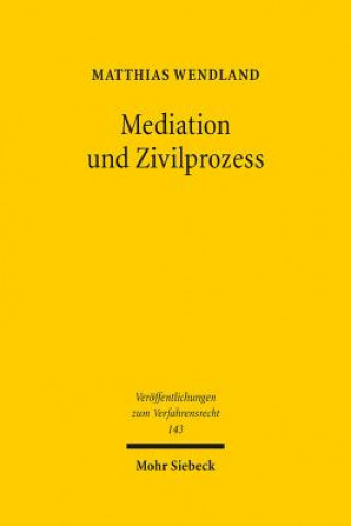 Kniha Mediation und Zivilprozess Matthias Wendland