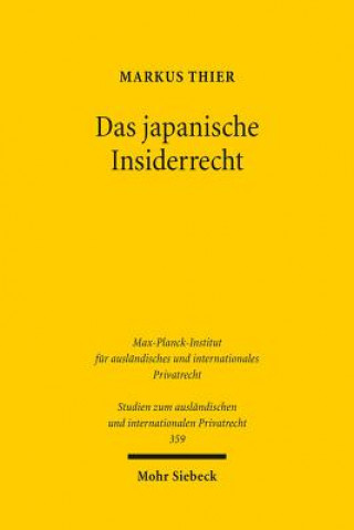 Carte Das japanische Insiderrecht Markus Thier