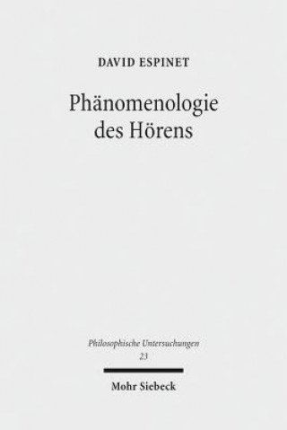 Kniha Phanomenologie des Hoerens David Espinet