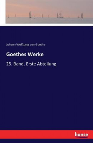 Carte Goethes Werke Johann Wolfgang Von Goethe