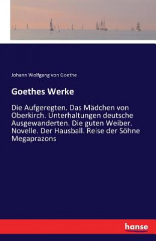 Kniha Goethes Werke Johann Wolfgang Von Goethe