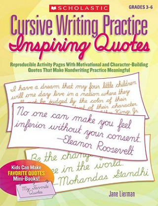 Carte Cursive Writing Practice: Inspiring Quotes Jane Lierman