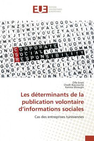 Kniha Les determinants de la publication volontaire d'informations sociales Errais Olfa