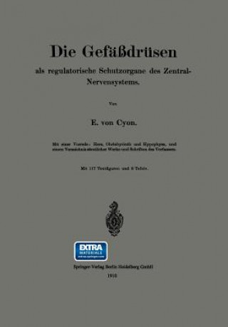 Kniha Die Gefassdrusen Elie De Cyon