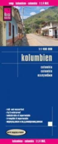 Tiskanica Reise Know-How Landkarte Kolumbien / Colombia (1:1.400.000) Reise Know-How Verlag Peter Rump