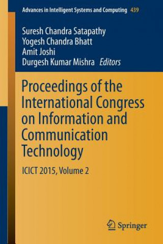 Carte Proceedings of the International Congress on Information and Communication Technology Suresh Chandra Satapathy