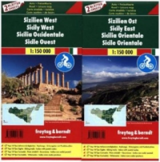 Nyomtatványok Sicily  West - East Road Map 1:150 000 