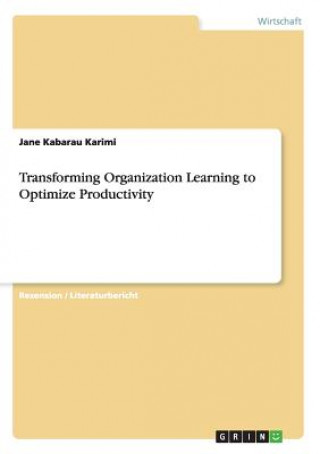 Libro Transforming Organization Learning to Optimize Productivity Jane Kabarau Karimi