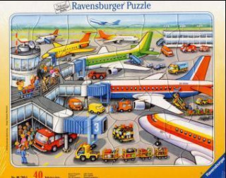 Hra/Hračka Ravensburger Kinderpuzzle - 06700 Kleiner Flugplatz - Rahmenpuzzle für Kinder ab 4 Jahren, mit 40 Teilen 