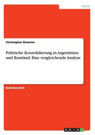 Könyv Politische Konsolidierung in Argentinien und Russland. Eine vergleichende Analyse Christopher Braemer