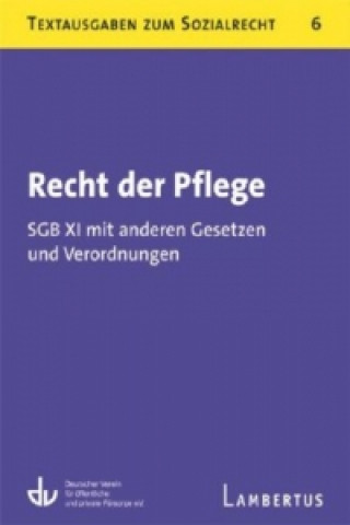Kniha Recht der Pflege Deutscher Verein für öffentliche und private Fürsorge e.V.
