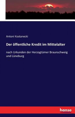 Könyv oeffentliche Kredit im Mittelalter Antoni Kostanecki