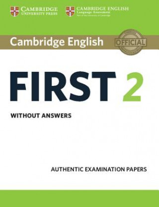 Könyv Cambridge English First 2 Student's Book without answers Cambridge English Language Assessment