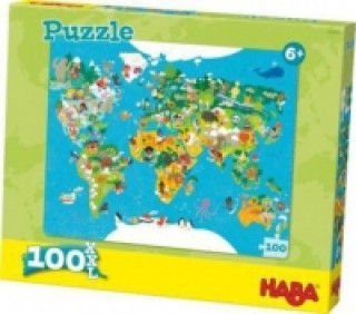 Játék Weltkarte (Kinderpuzzle) 