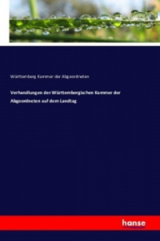 Carte Verhandlungen der Württembergischen Kammer der Abgeordneten auf dem Landtag Württemberg Kammer der Abgeordneten