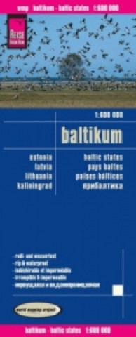 Nyomtatványok Reise Know-How Landkarte Baltikum / Baltic States / Pays Baltes: Estland, Lettland, Litauen und Region Kaliningrad Reise Know-How Verlag