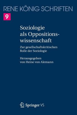 Kniha Soziologie ALS Oppositionswissenschaft Oliver Konig