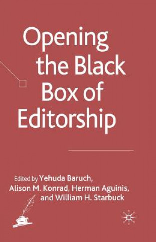 Kniha Opening the Black Box of Editorship H. Aguinis