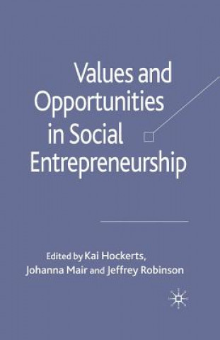 Книга Values and Opportunities in Social Entrepreneurship Kai Hockerts