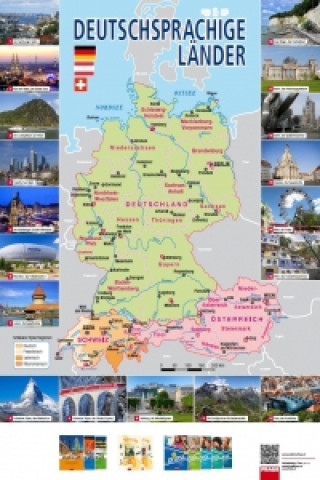 Materiale tipărite Deutschprachige Länder Mapa 
