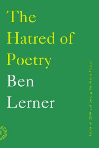 Kniha Hatred of Poetry Ben Lerner