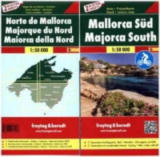 Tiskovina Mallorca Road Map, 2 Sheets with Guide 1:50 000 