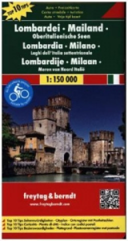 Tiskovina Lombardy - Milan - Lakes in Norhtern Italy Road Map 1:150 000 