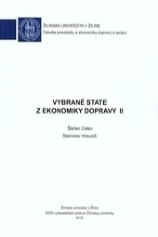 Kniha Vybrané state z ekonomiky dopravy II. Štefan Cisko