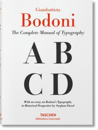 Carte Giambattista Bodoni. Manual of Typography Stephan Fussel