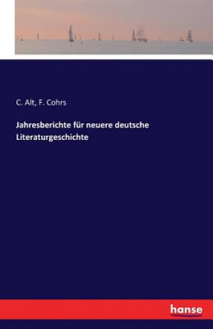 Carte Jahresberichte fur neuere deutsche Literaturgeschichte C Alt