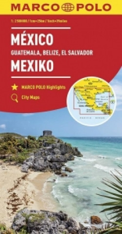 Tlačovina Mexico Marco Polo Map 