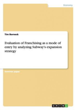 Carte Evaluation of Franchising as a mode of entry by analyzing Subway's expansion strategy Tim Borneck