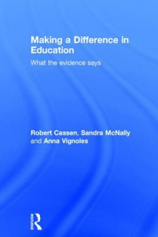 Kniha Making a Difference in Education Anna F. Vignoles