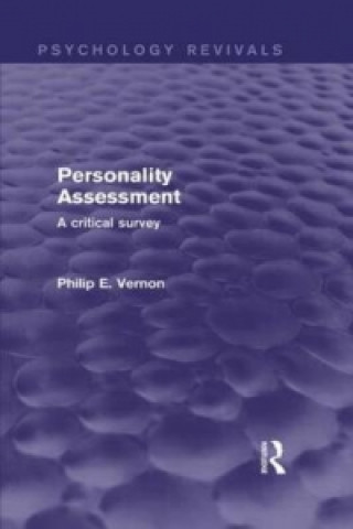 Książka Personality Assessment Philip E. Vernon