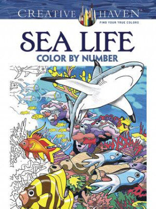 Книга Creative Haven Sea Life Color by Number Coloring Book George Toufexis
