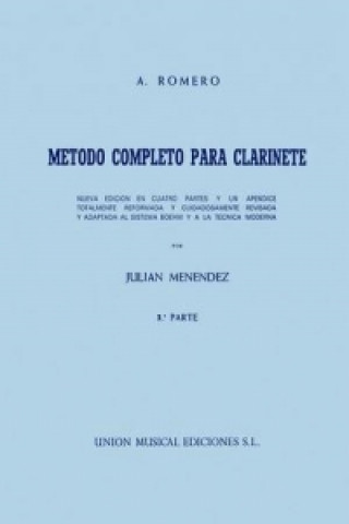 Könyv Romero Metodo Completo Para Clarinete (Menendez) 