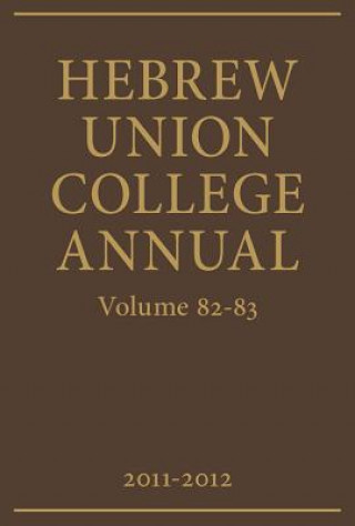 Książka Hebrew Union College Annual 