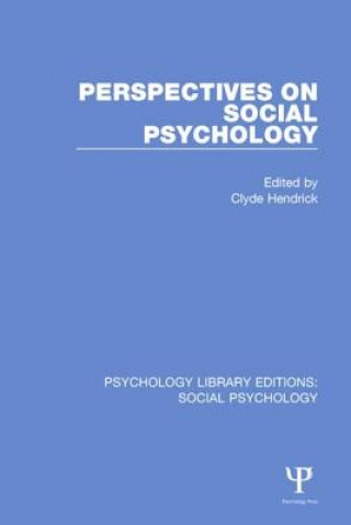 Książka Perspectives on Social Psychology CLYDE HENDRICK