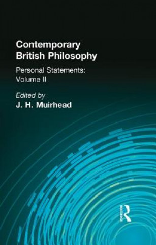 Könyv Contemporary British Philosophy MUIRHEAD  J H