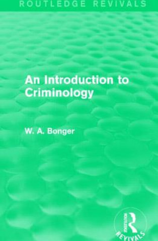 Libro Introduction to Criminology (Routledge Revivals) W. A. Bonger