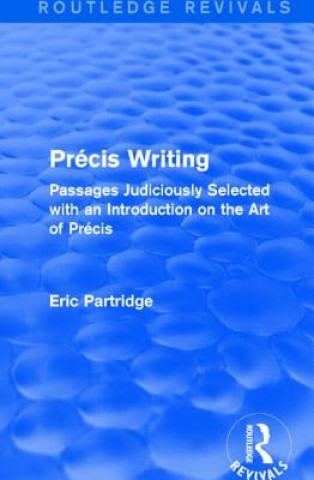 Kniha Pre cis Writing Eric Partridge
