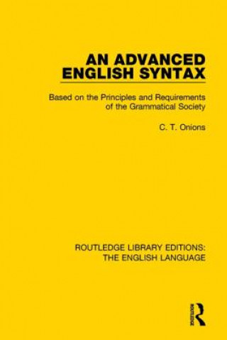 Book Advanced English Syntax C. T. Onions