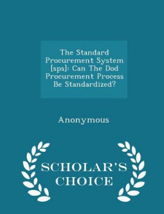 Könyv Standard Procurement System [Sps] 