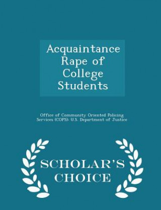 Carte Acquaintance Rape of College Students - Scholar's Choice Edition 
